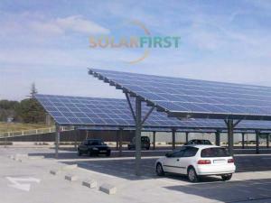 Pemasangan carport surya baja di tanah