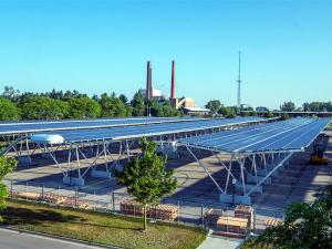 Struktur pemasangan carport tenaga surya PV