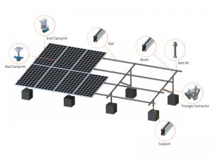 SolFirsTech C-STEEL GROUND MOUNT - PONDASI BETON