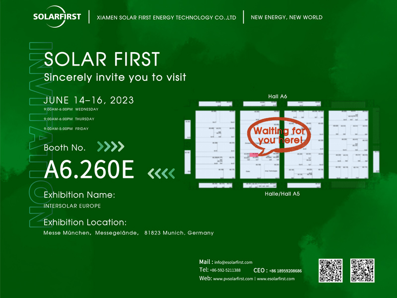 Undangan Pameran丨SolFirsTech Akan Bertemu Anda di A6.260E Intersolar Europe 2023 di Munich, Jerman, Hadir di Sana atau Jadi Biasa Saja!