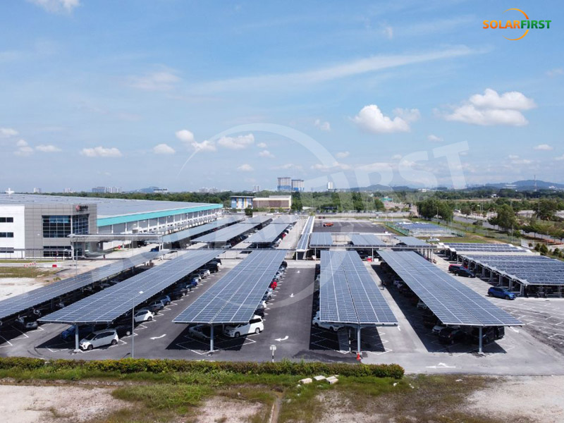 Proyek carport BIPV 1,6MWp Malaysia