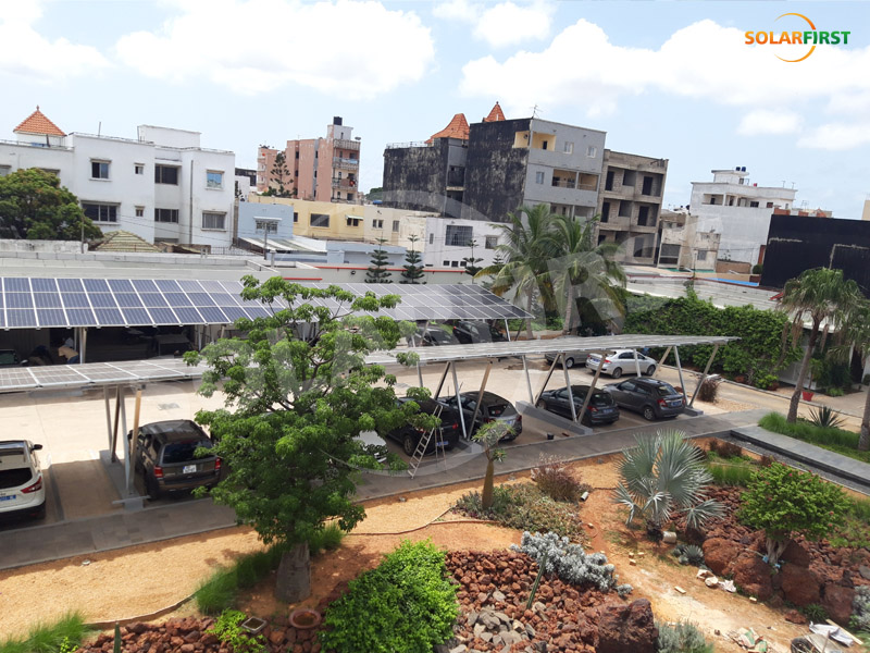 Proyek Carport Fotovoltaik 120KW di Senegal